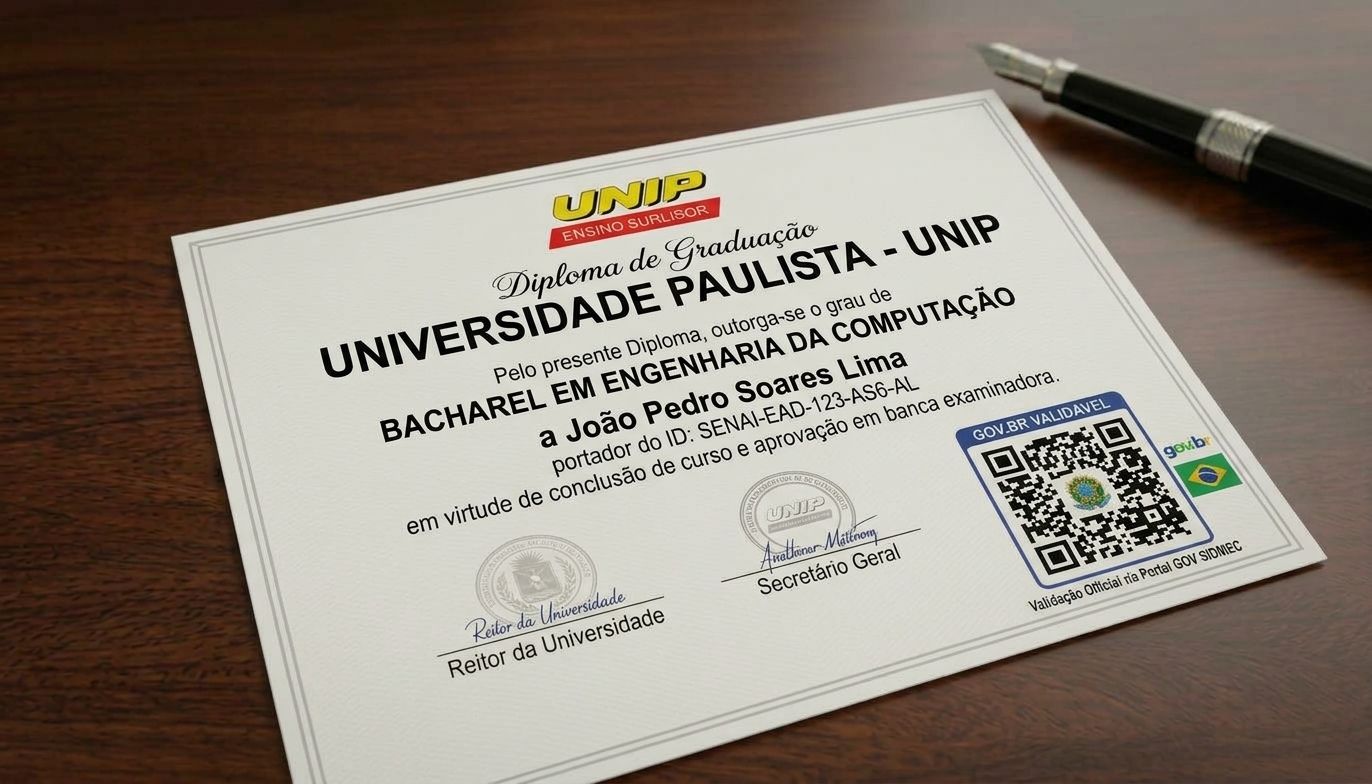 DIPLOMA UNIP (COM QR CODE GOV, )